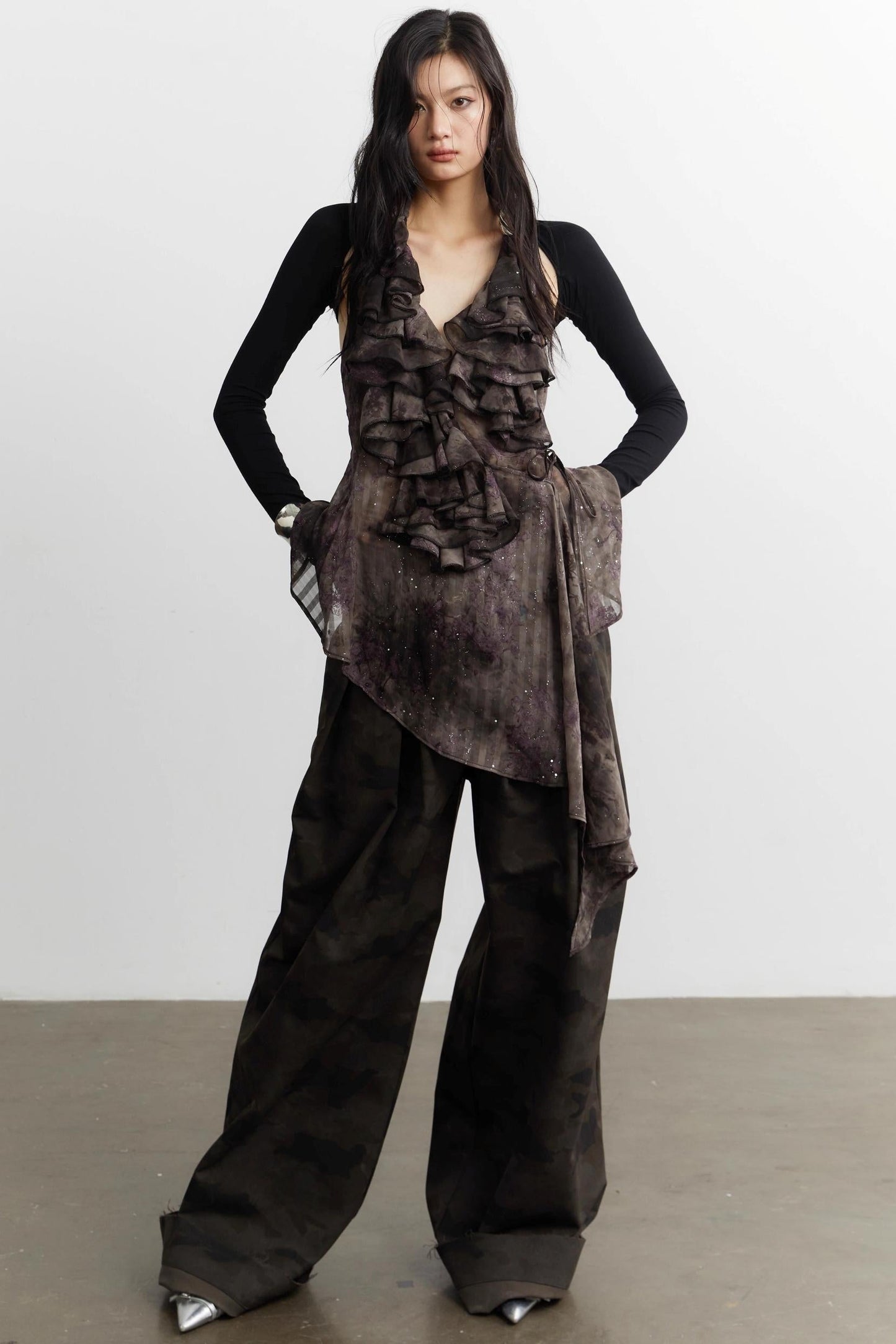 Dark Lily Metal Halterneck Vest