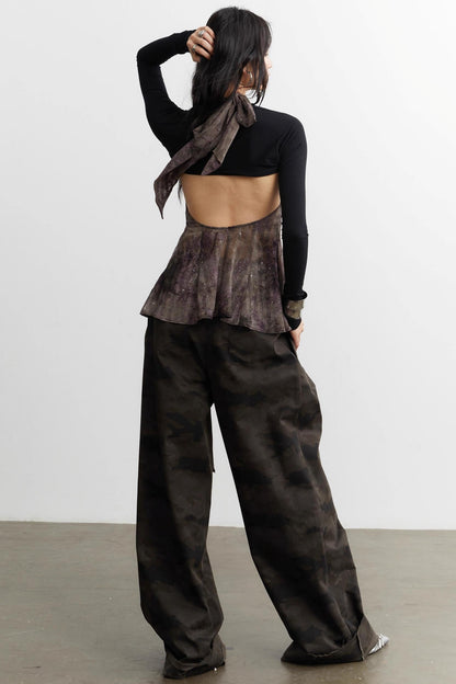 Dark Lily Metal Halterneck Vest