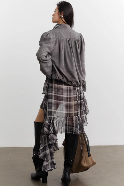 Nomadic Chiffon Plaid Dress