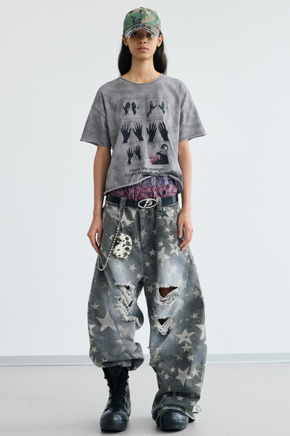 Retro Loose Peplum Tee