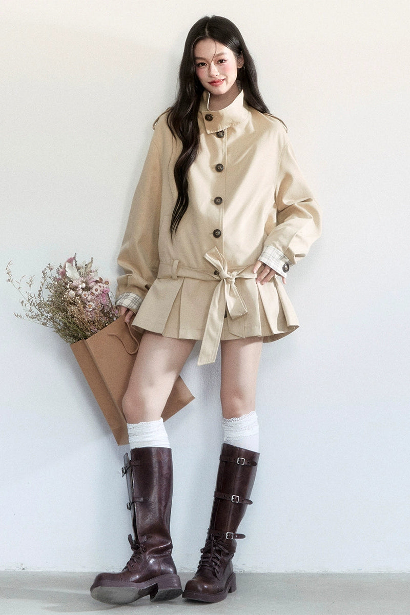 Autumn Tie-Up Short Coat