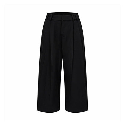 Yuan Tencel Black Tapered Pants