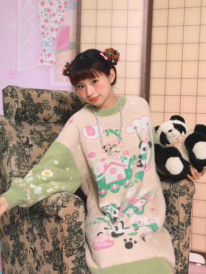 Panda sweater skirt