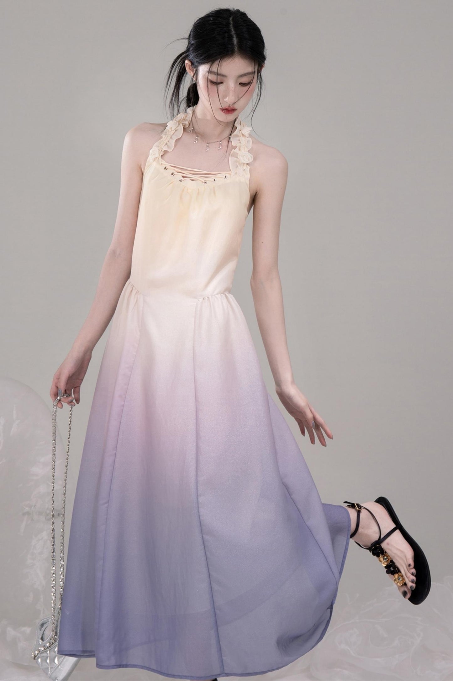 Ethereal Purple A-Line Dress