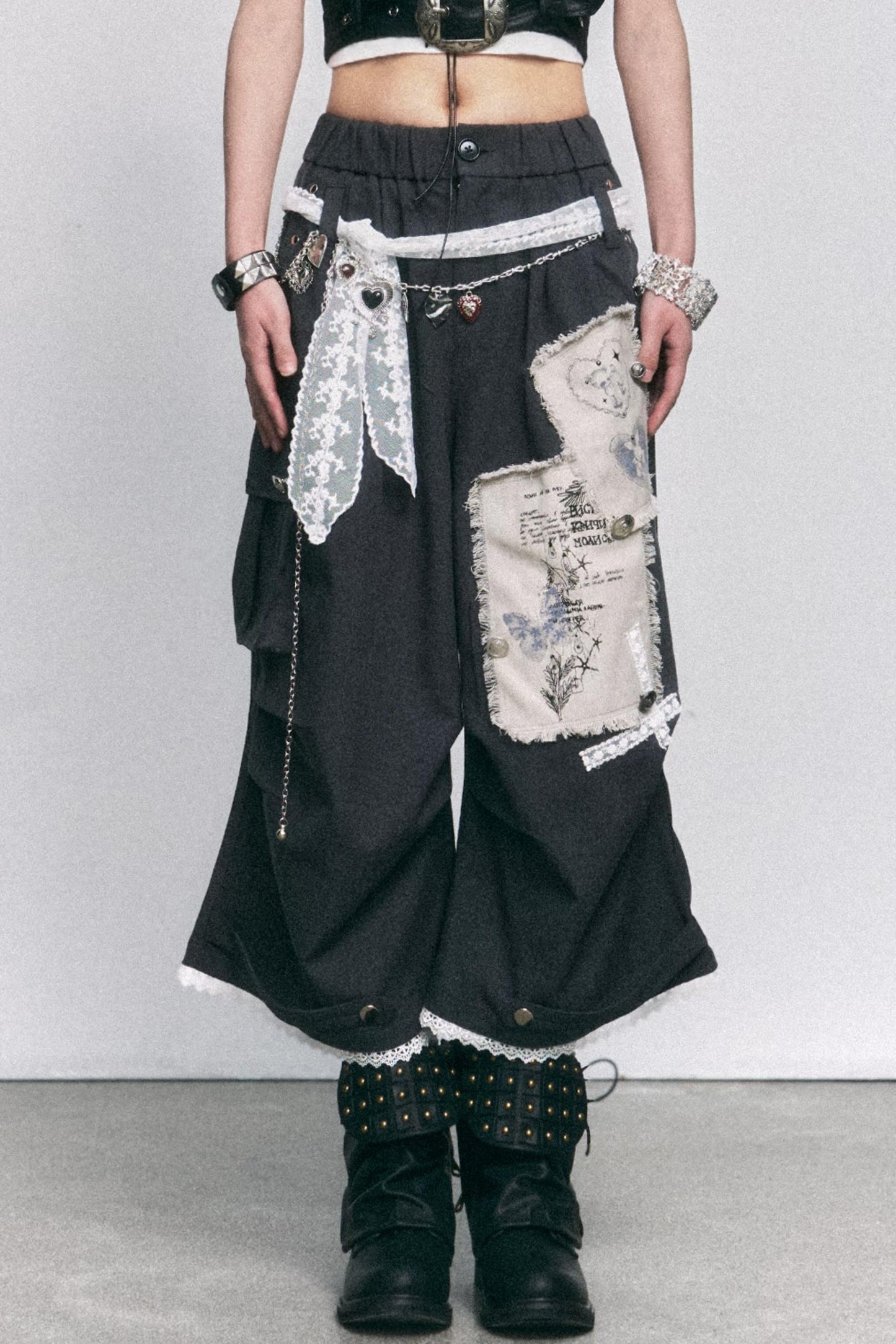 Vintage Lace Patchwork Pants