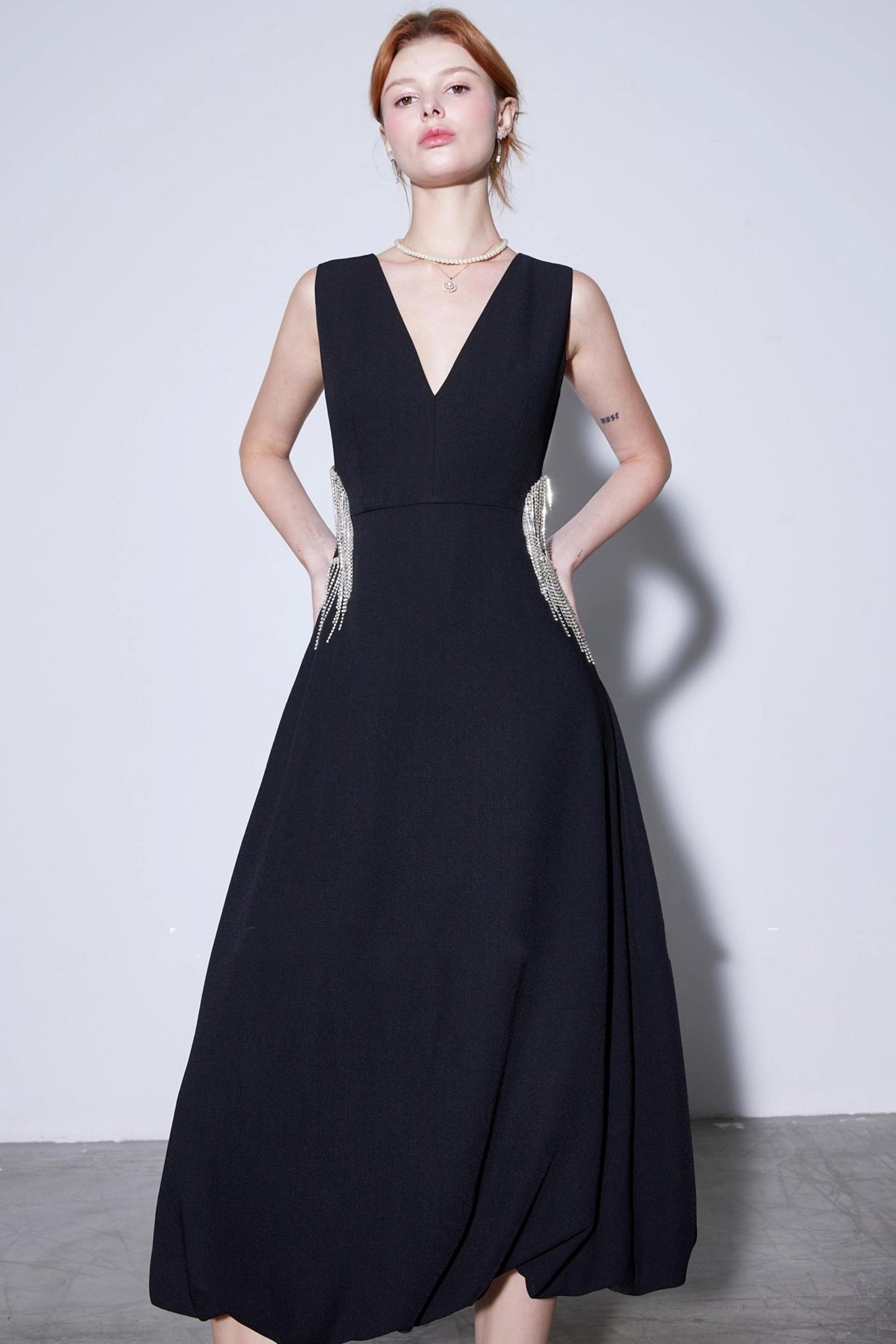 Cold Diamond V-Neck Dress