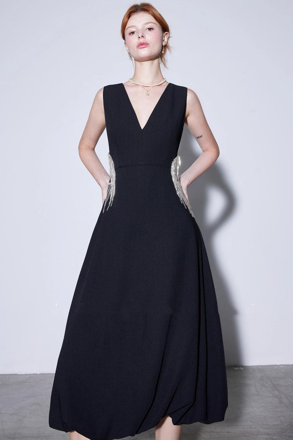 Cold Diamond V-Neck Dress