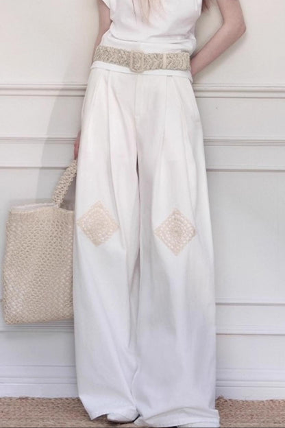 Handmade Crochet Wide-Leg Pants