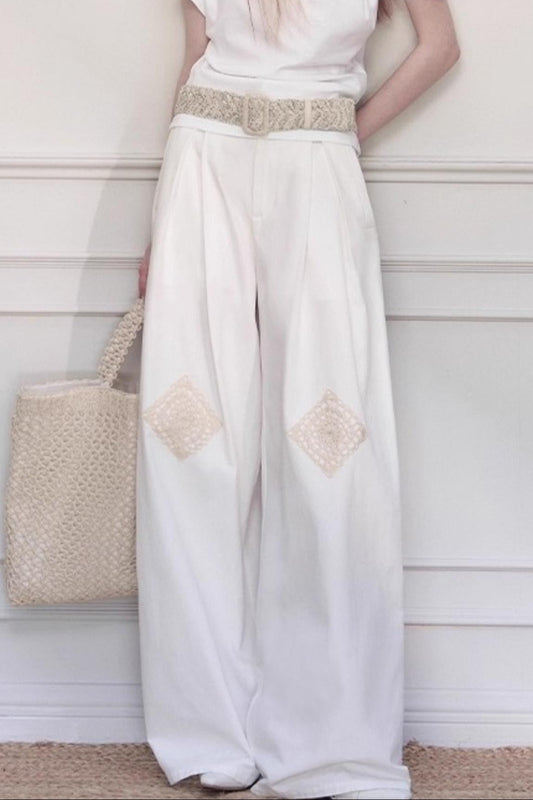 Handmade Crochet Wide-Leg Pants