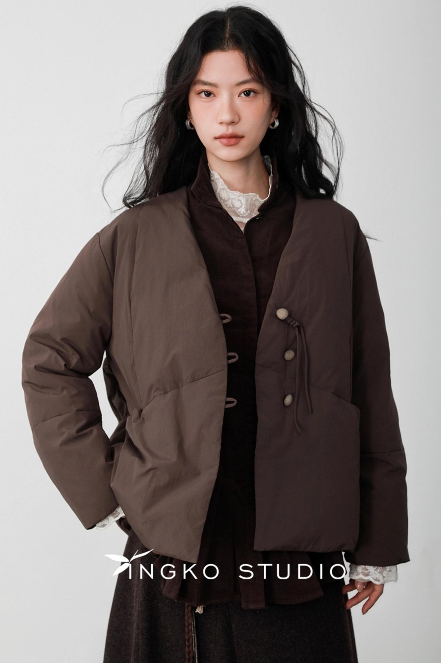 Fallen Leaves V-Neck Jacket