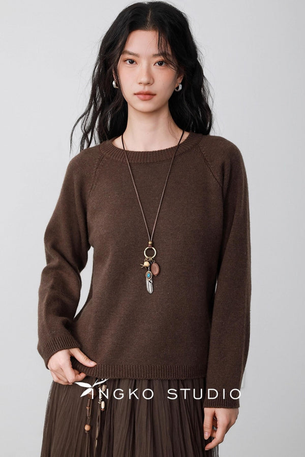 Sauce Brown Shoulder Sweater