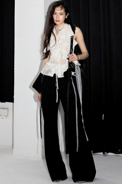 Ruffle Backless Tank