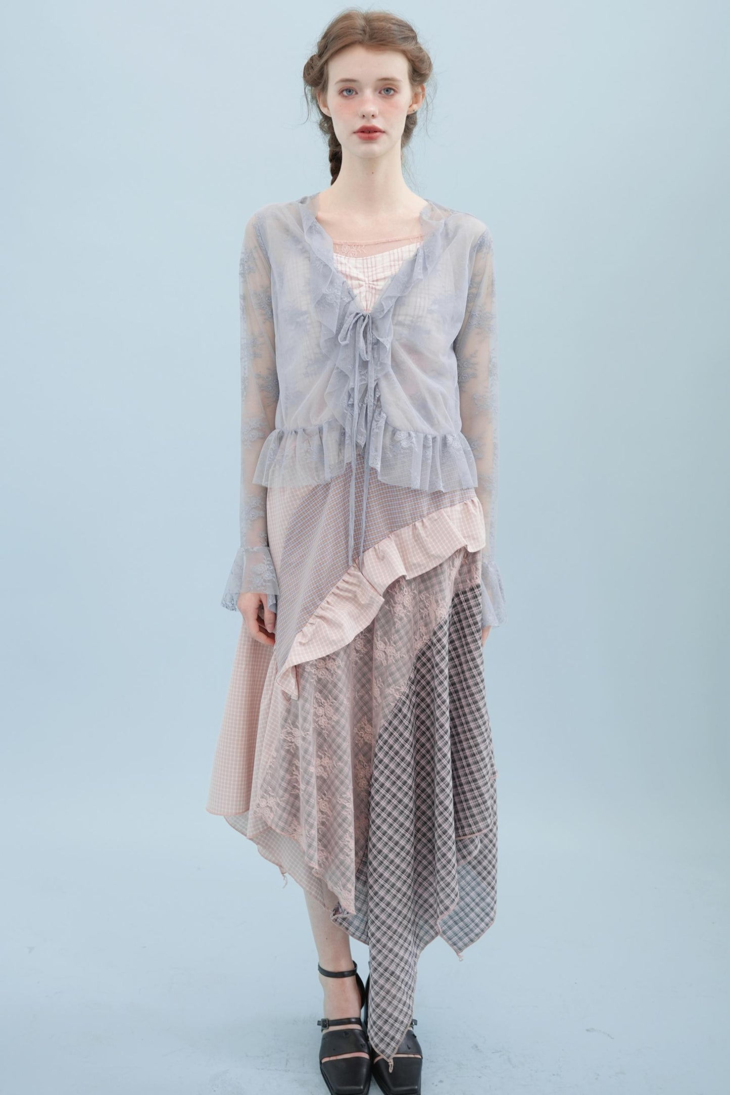 Pink Patchwork Camisole Dress