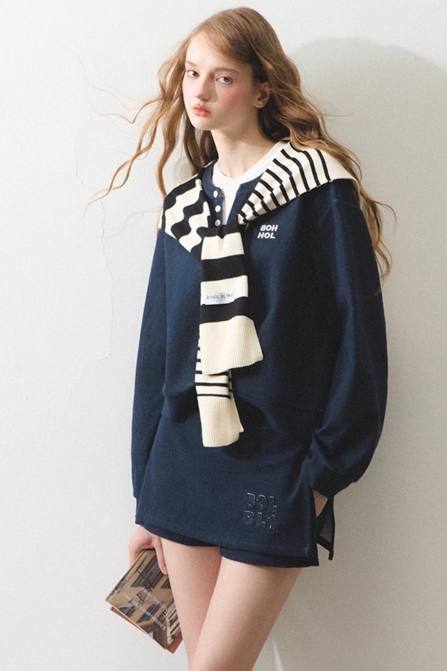 Mint Vintage Doppellagiges Sweatshirt