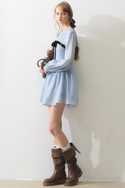 Mint Vintage V-Neck Tencel Dress