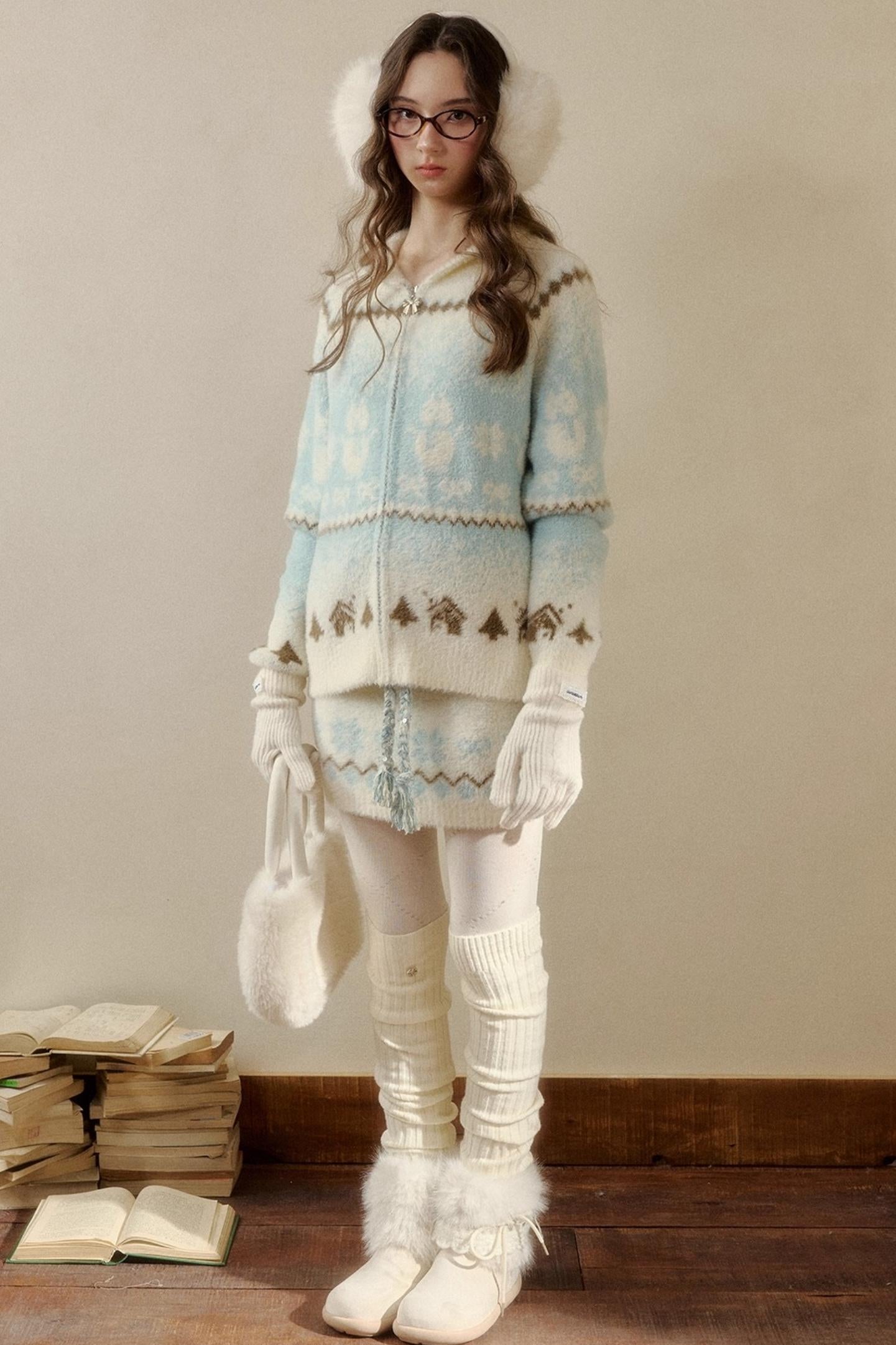 First Snow Nerzjacke und Rock Set