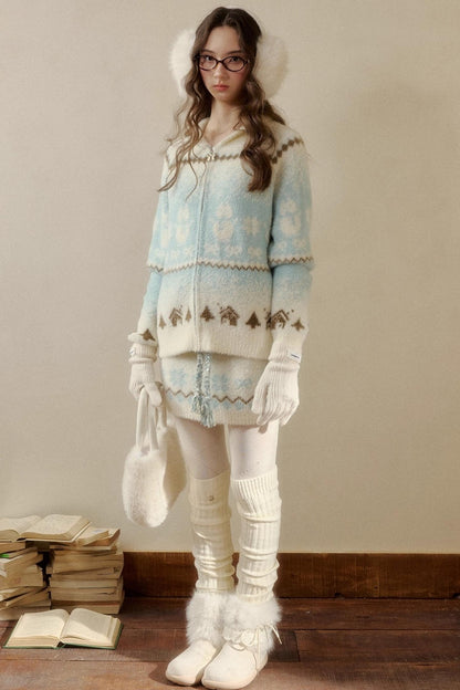 First Snow Nerzjacke und Rock Set