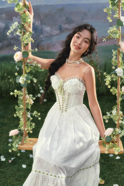 French Pastoral Floral Dress Set-Up