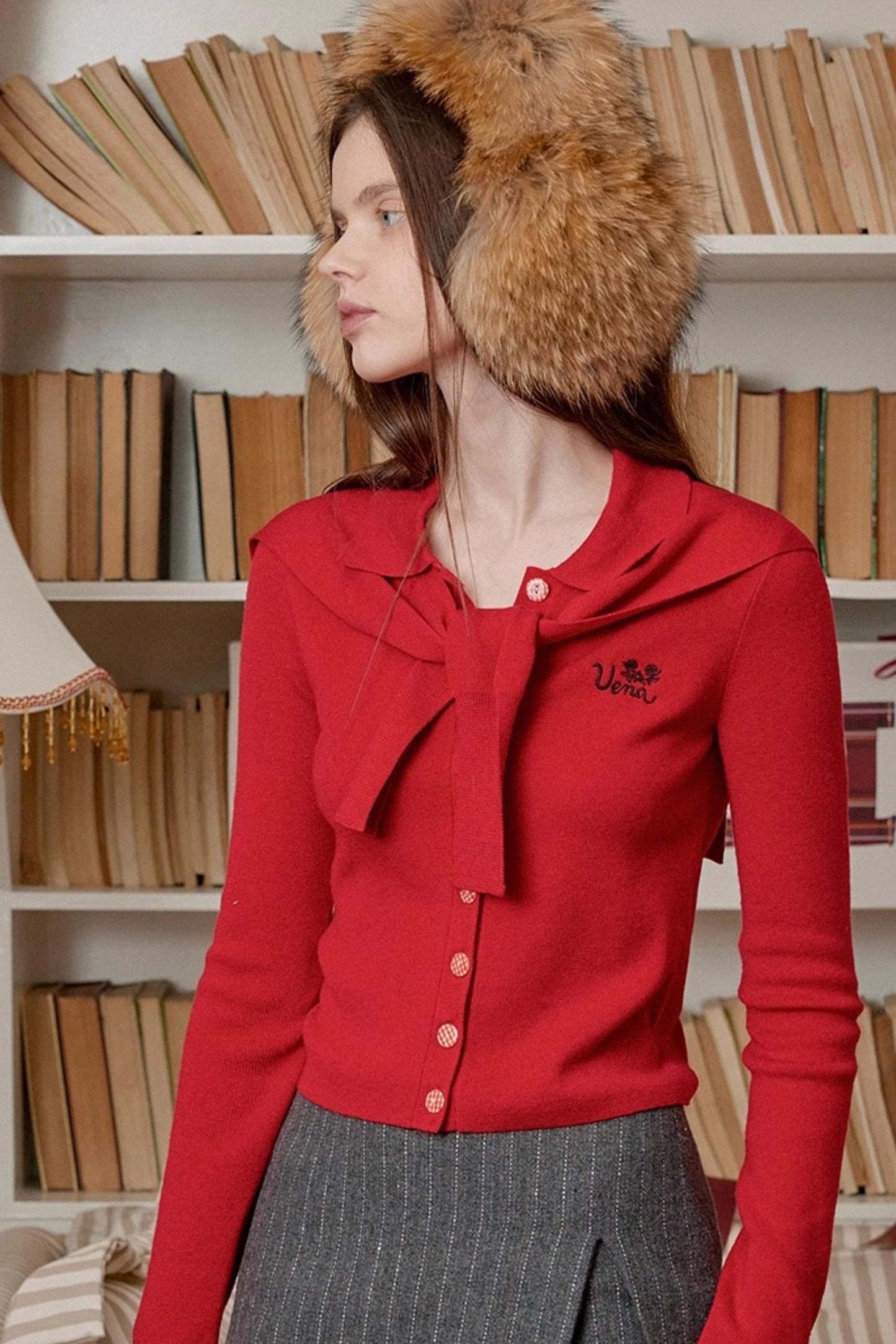 Color-Blocked Wool Top