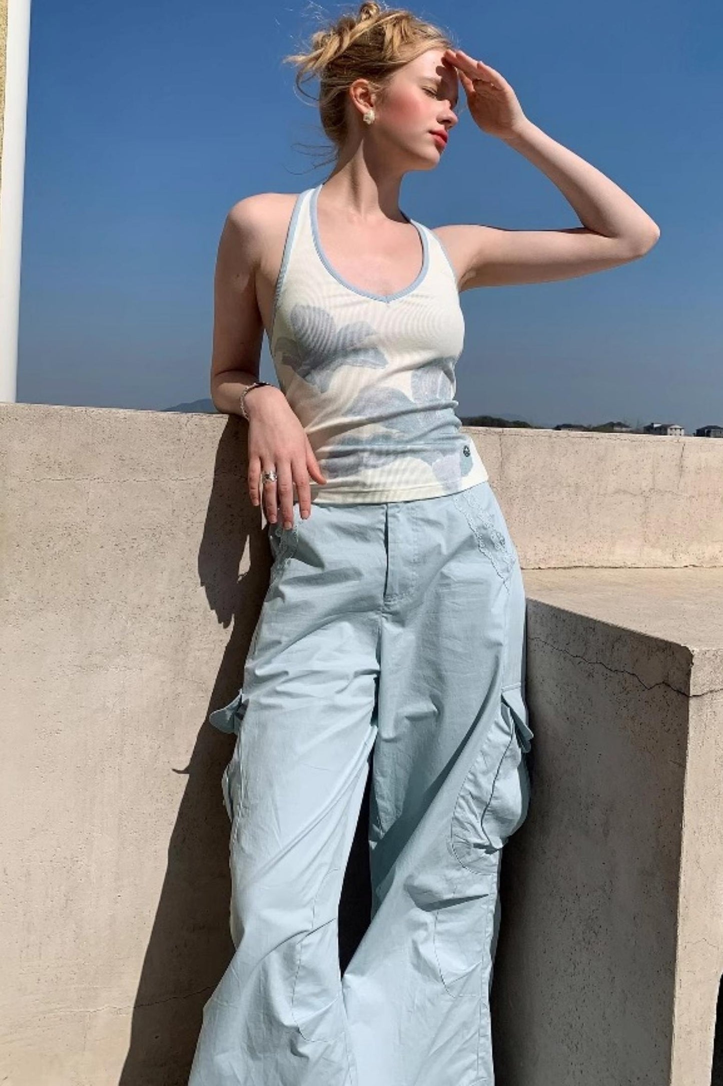 Wide-leg Cargo Pants