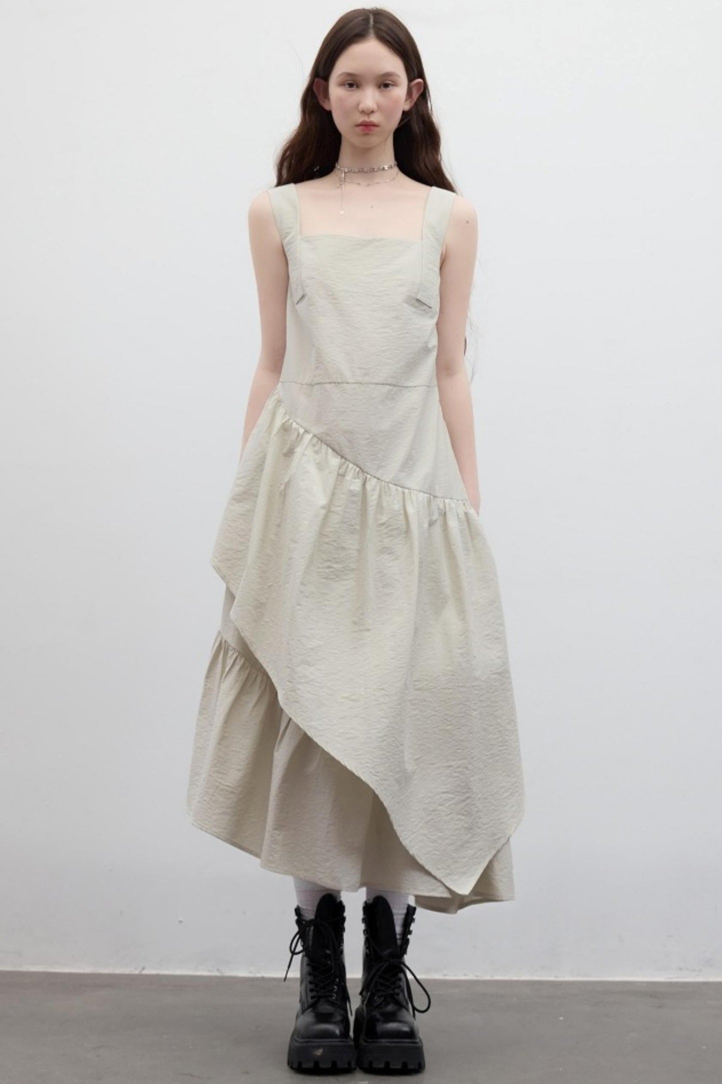 Green Layered Romantic Dress