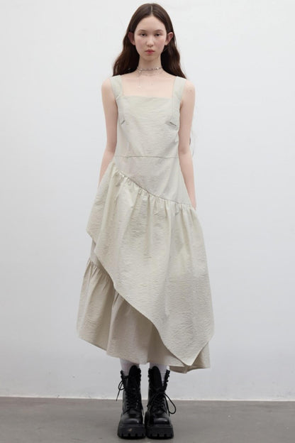 Green Layered Romantic Dress