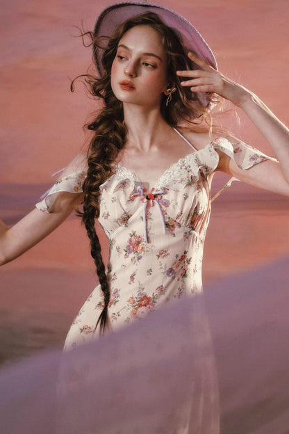 Starry Wisteria Lace Dress