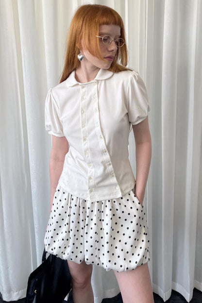 Lantern Sleeve Polo Tee