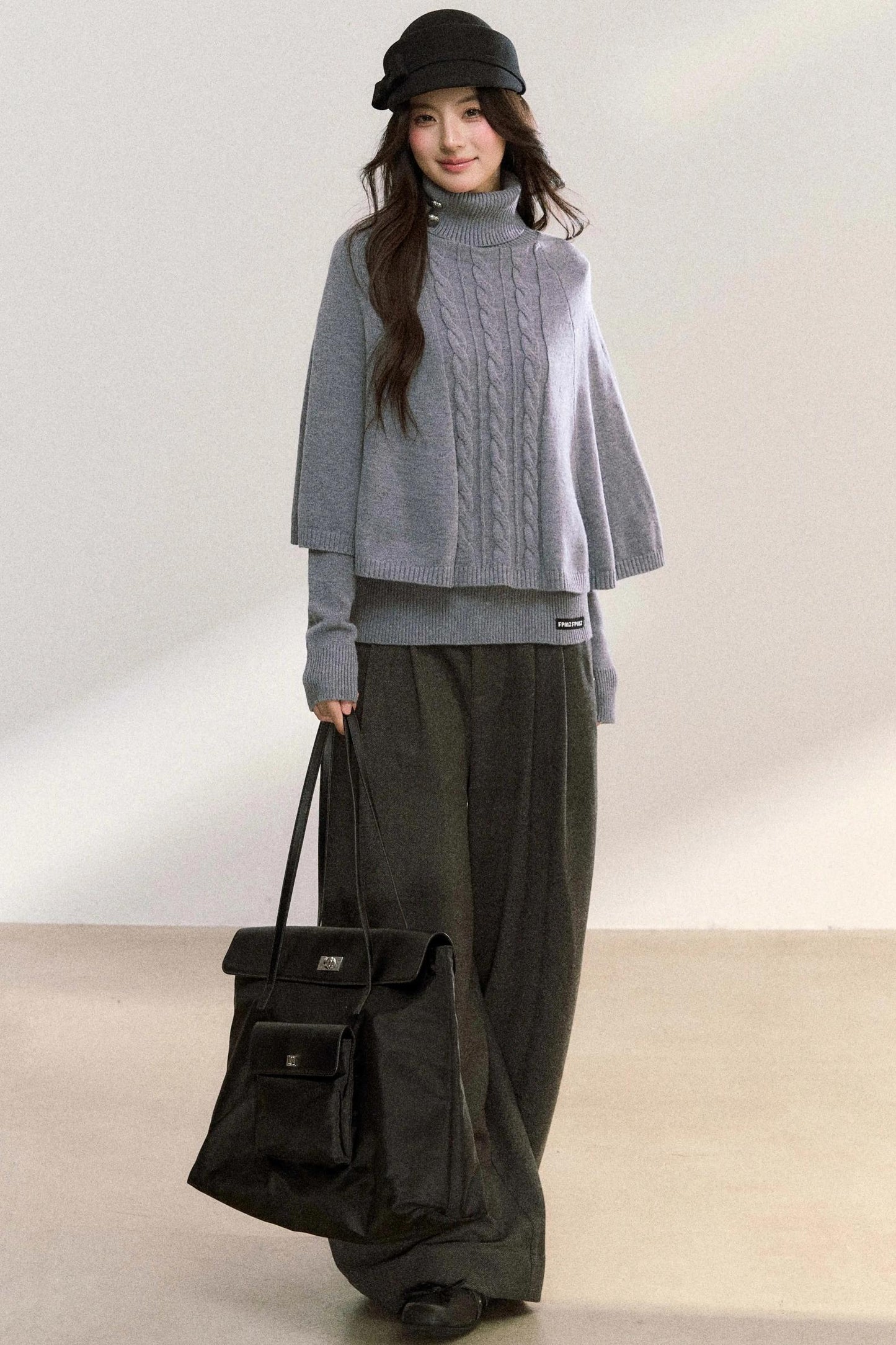 Twisted Turtleneck Sweater