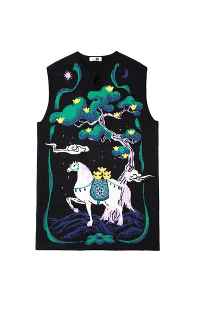 Chinese-Style Knitted Dress Set-Up