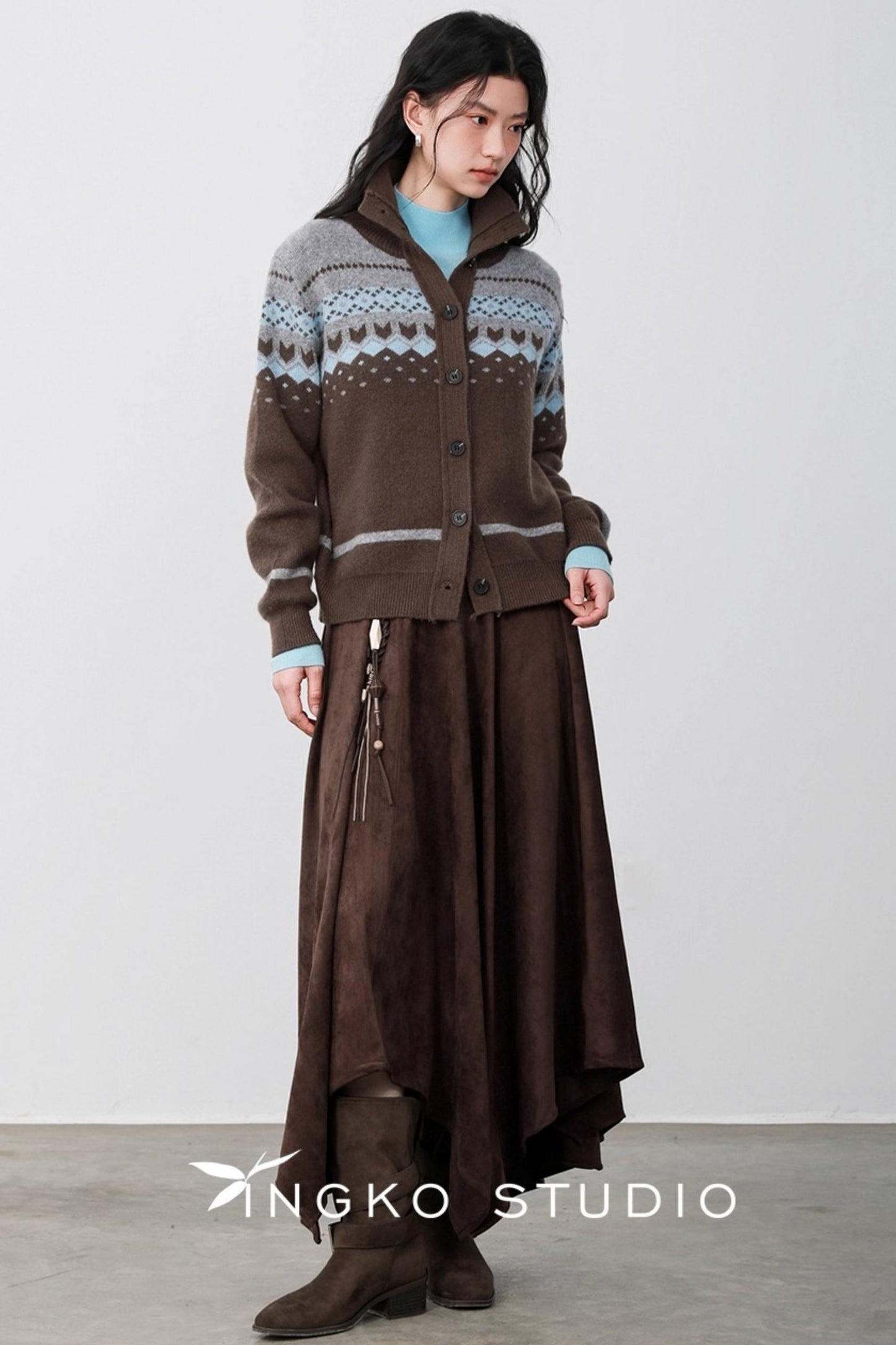 Light Blue Round Neck Sweater