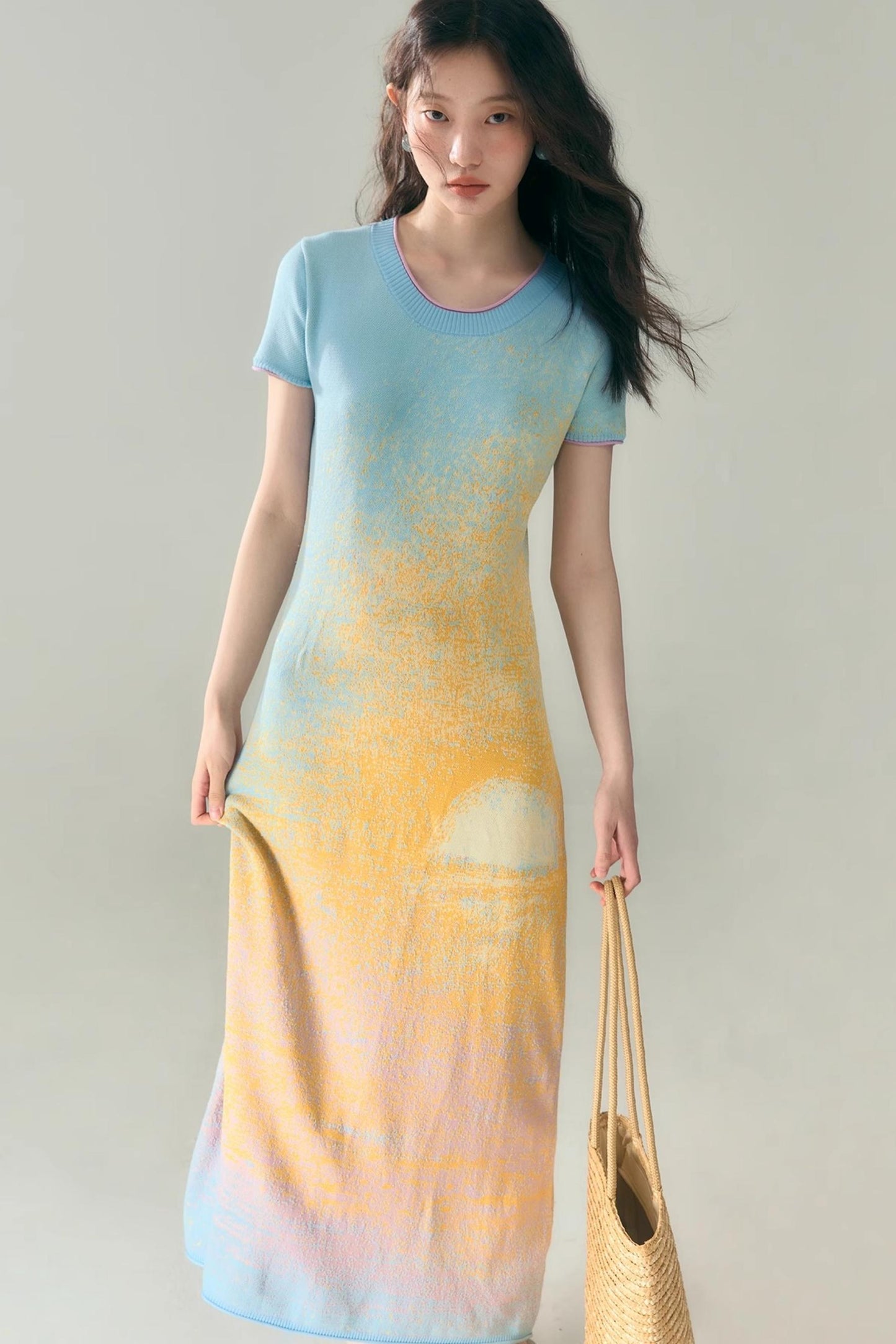 Hand-Painted Knit Dress