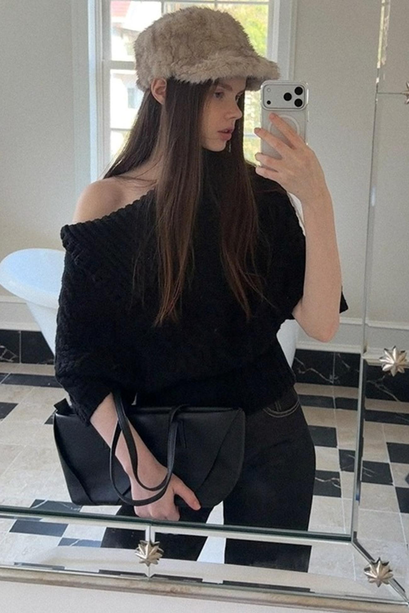 Asymmetrical Merino Wool Cape Sweater