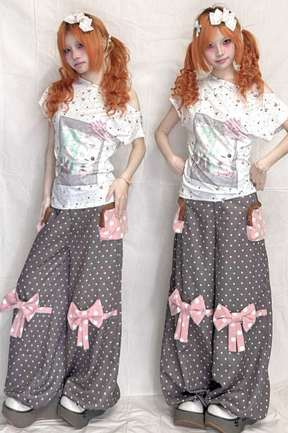Polka Dot Loose Trousers