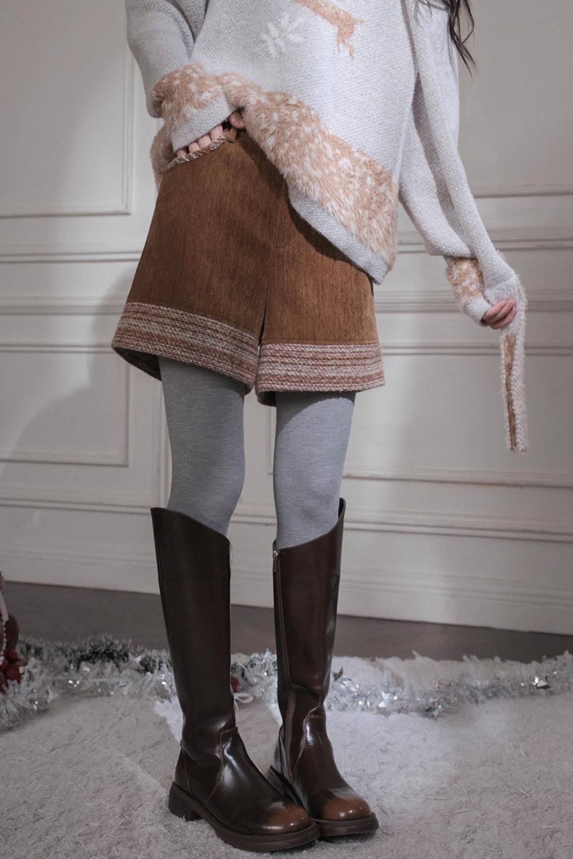 Red Sand Corduroy Wool Shorts