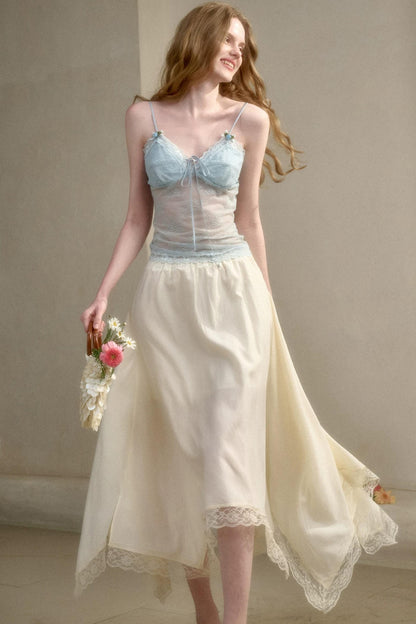 Pure French Lace Ruched Top