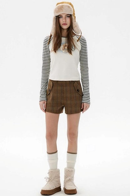 Beige Rabbit Sleeve T-Shirt