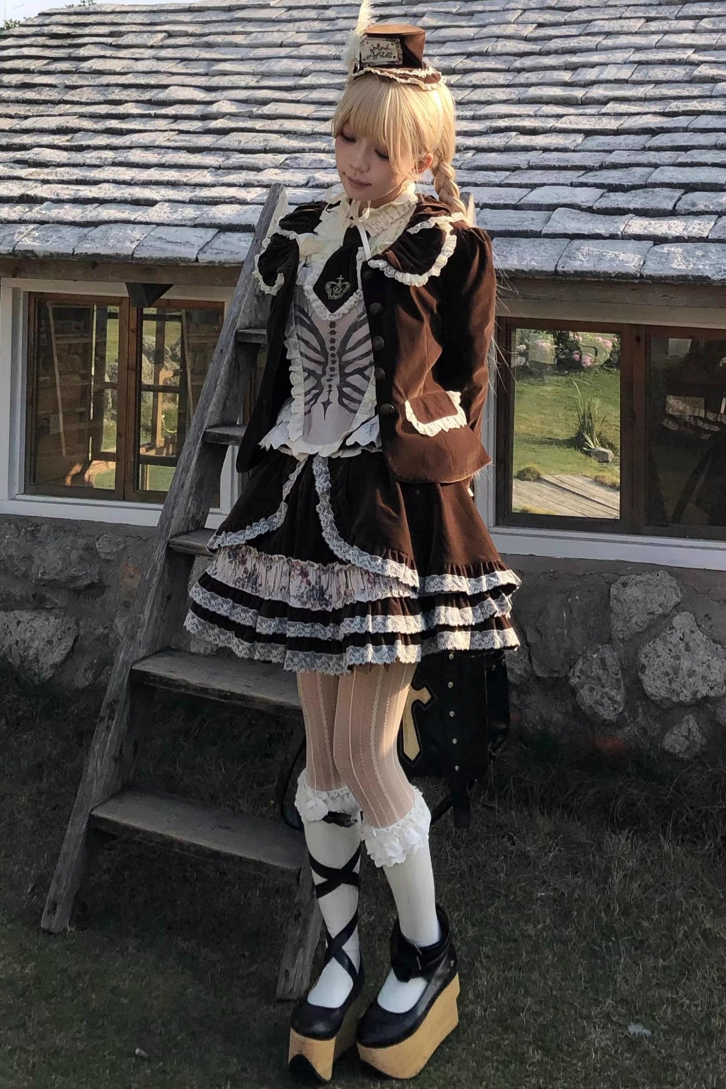 Retro Velvet Lace Blazer