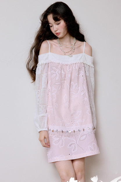 Original Pink Flower Suspender Top