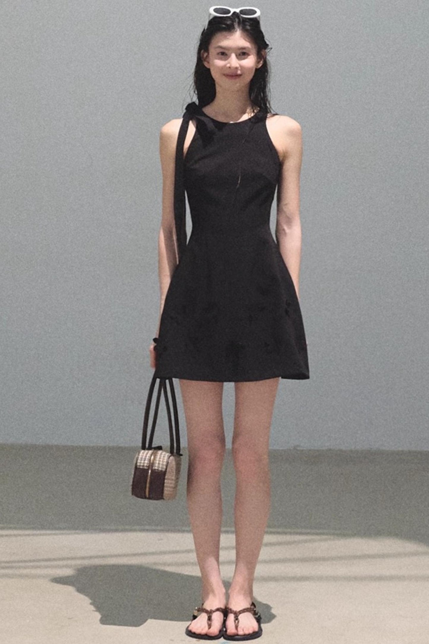 Floral Ribbon Waist Dress