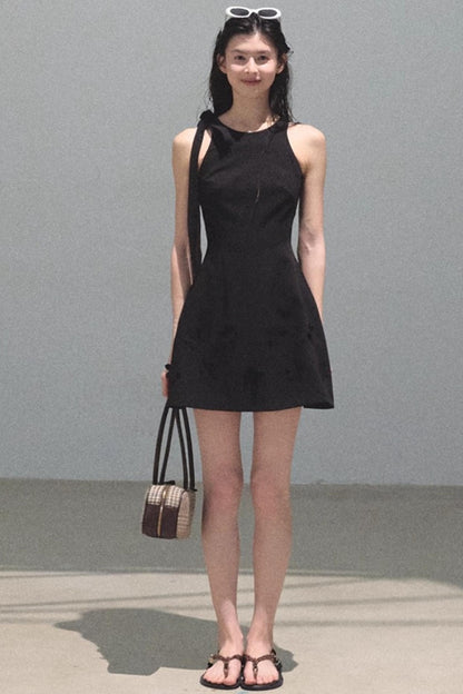 Floral Ribbon Waist Dress