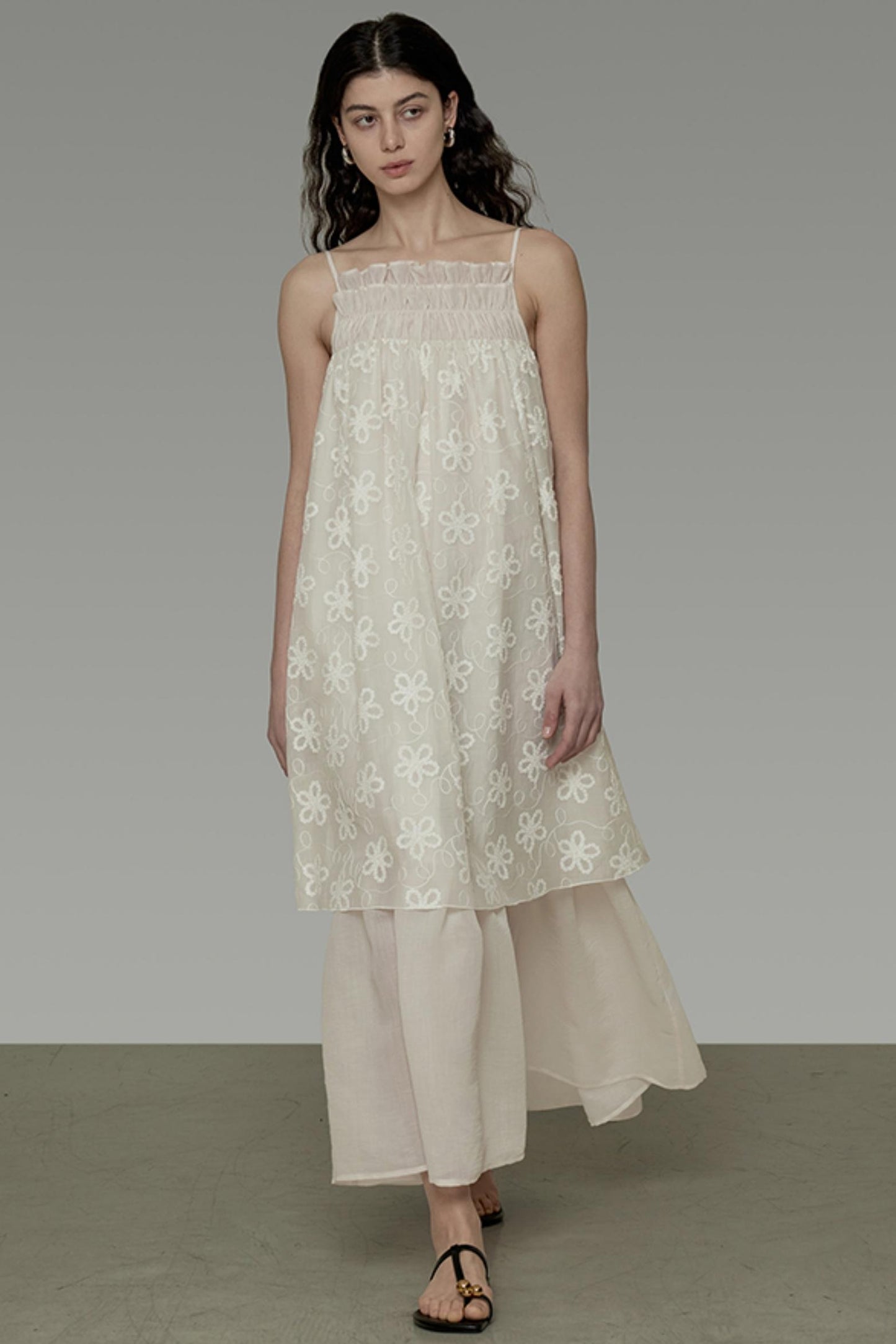 Double Layer Halter Pleated Dress