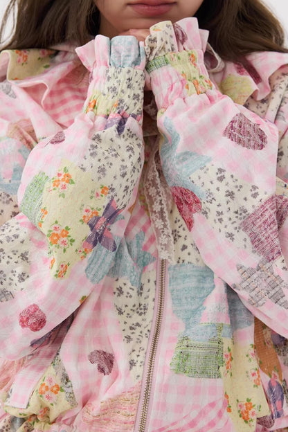 Pink Lace Cardigan Set-Up