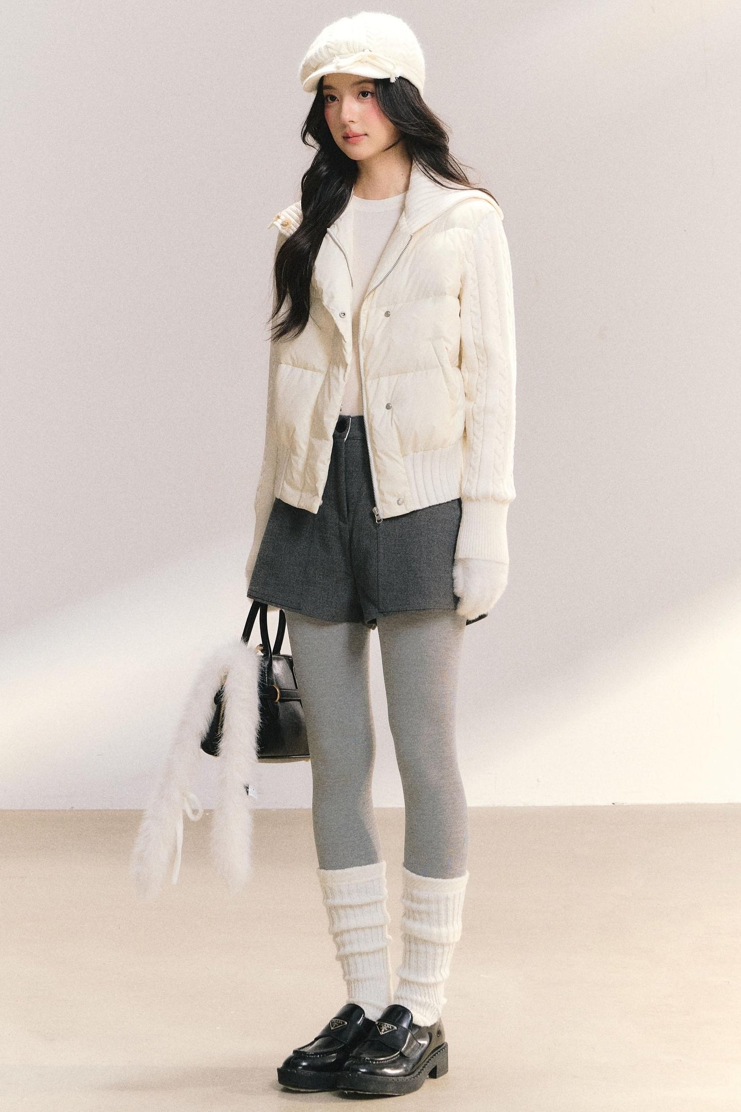 Slim Fit Twist Sleeve Coat