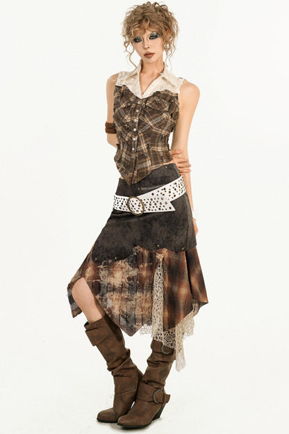 Lace Sleeveless Blouse