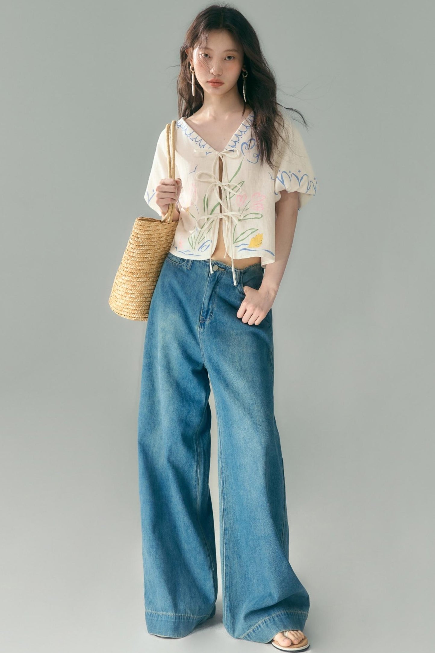 Morning Dew Tulip Tencel Linen Strappy Set-Up