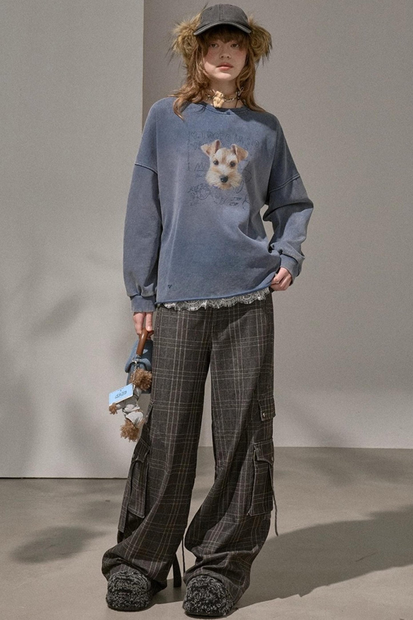 Lazy Vintage Style Pullover Sweatshirt