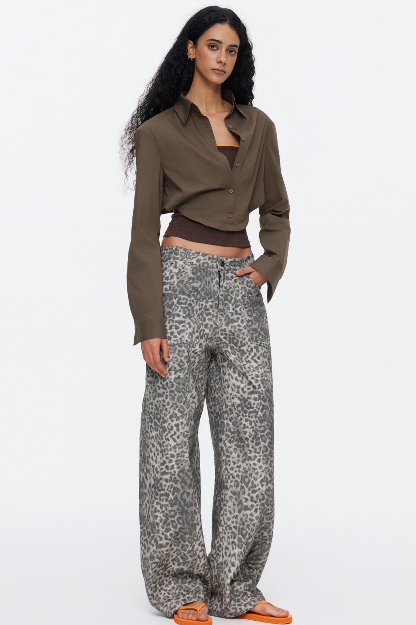 Contrasting Color Oversized Shirt