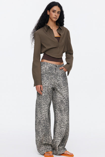 Contrasting Color Oversized Shirt