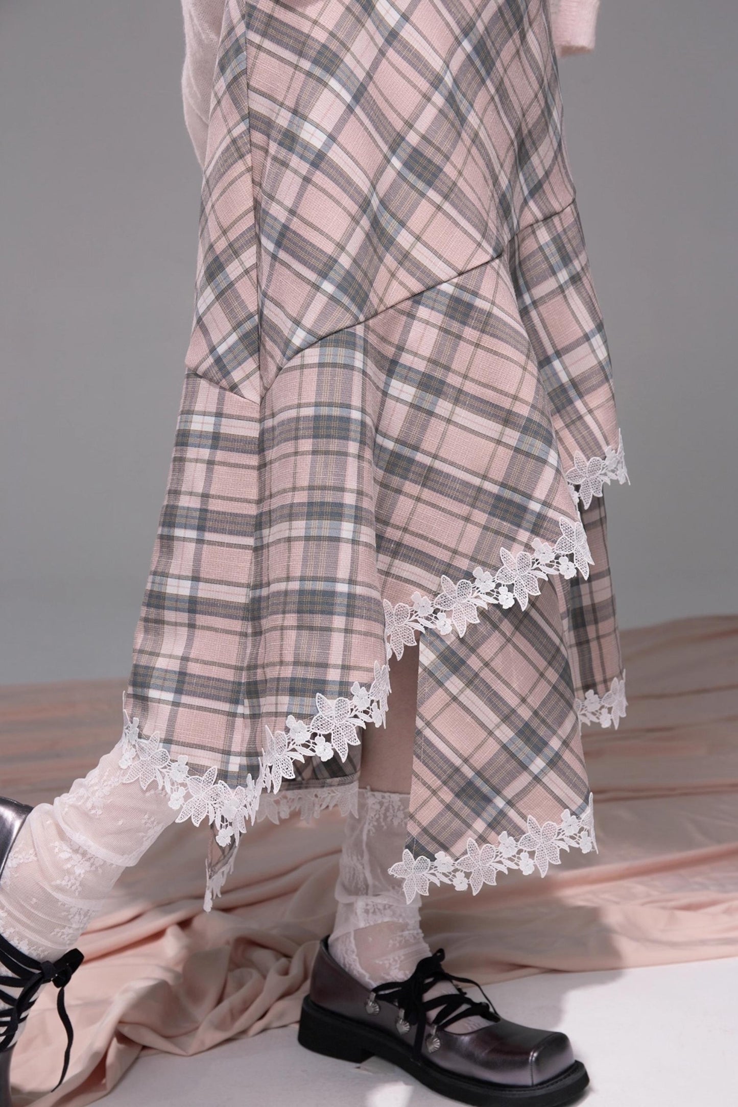 Gentle Cherry Pink Bias Skirt Dress